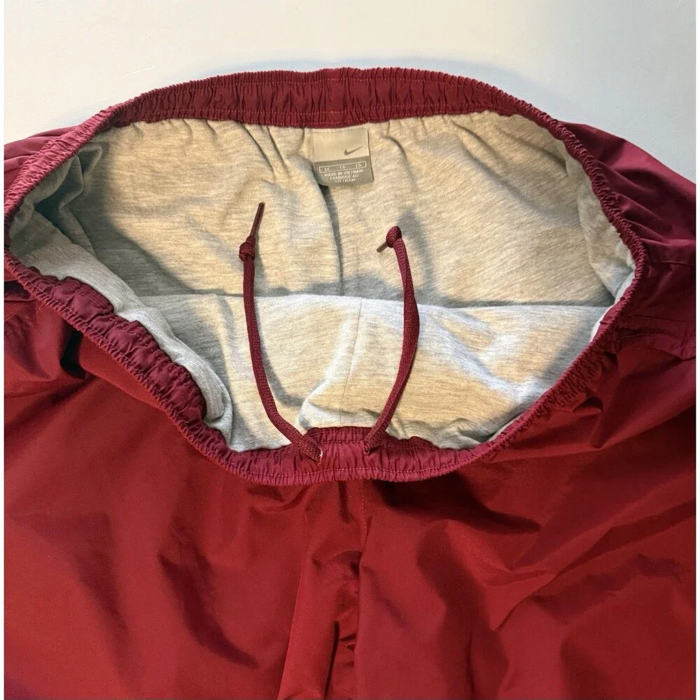 Vintage Men's Nike Tracksuit XL Maroon Blue Colorblock Windbreaker Pants Y2K